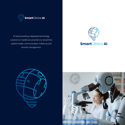Light bulb logo with the title 'Logo for Smart Clinics AI'