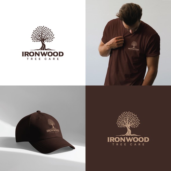 Nature design with the title 'Ironwood Tree Care'