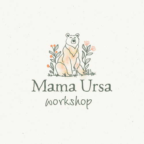 Mother's Day logo with the title 'Mama Ursa Workshop'
