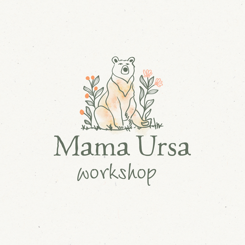 Bear logo with the title 'Mama Ursa Workshop'