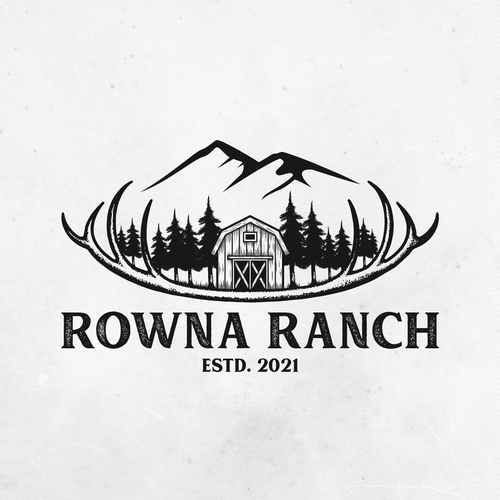 Grass logo with the title 'Logo concept for Rowna Ranch'