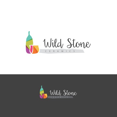 Ceramic logo with the title 'wild stone ceramics '
