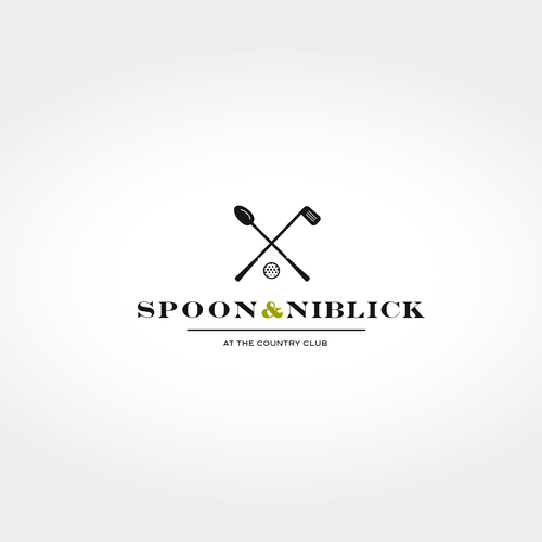 Literal logo with the title 'logo concept for golf club restaurant'