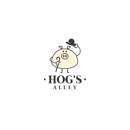 Basic logo with the title 'Hog's alley logo'