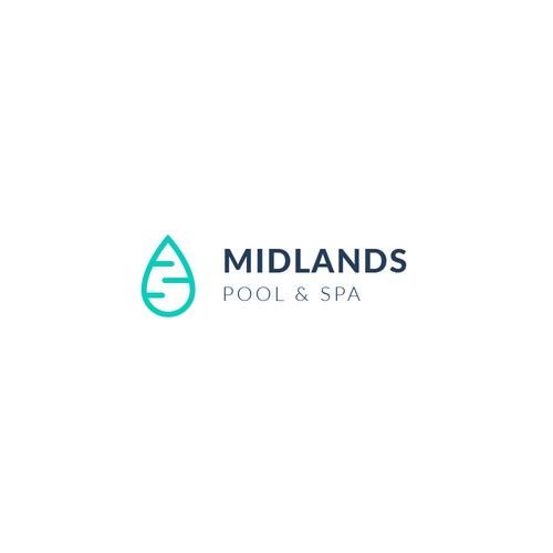 Hydro logo with the title 'Logo Concept | Midlands Pool & Spa'