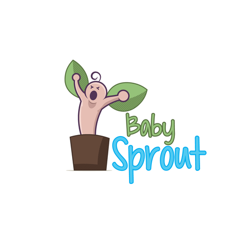 Sprout design with the title 'Baby product line logo - Baby Sprout'