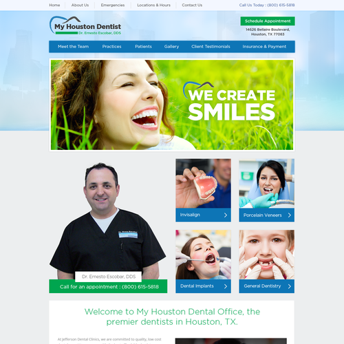 Dental website with the title 'Dental Practice Site'