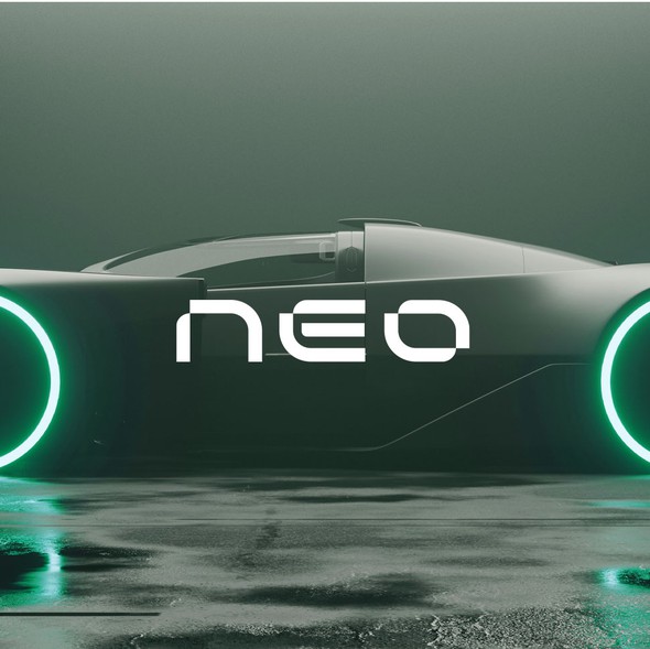 Electric company logo with the title 'NEO CAR RENTAL'