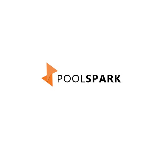Lightning logo with the title 'PoolSpark Logo Design'