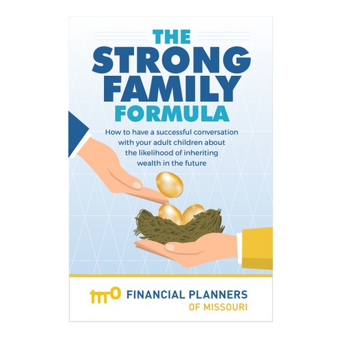 Geometric book cover with the title 'Book cover design for financial planning'