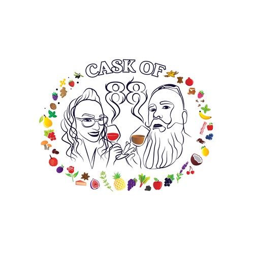 Whiskey logo with the title 'Cask of 88'