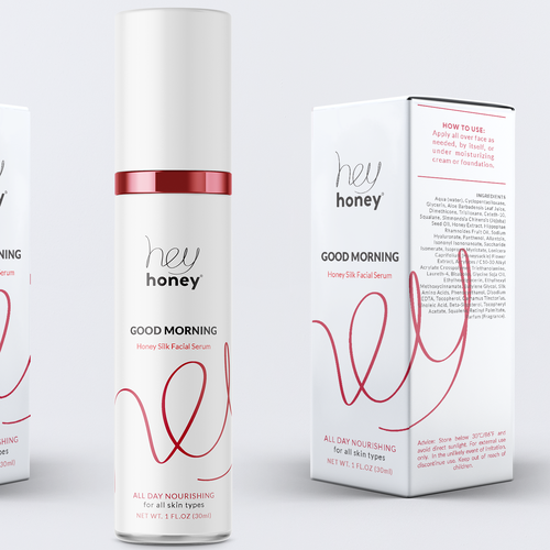 Feminine packaging with the title 'Clean and simple concept for cosmetic line'
