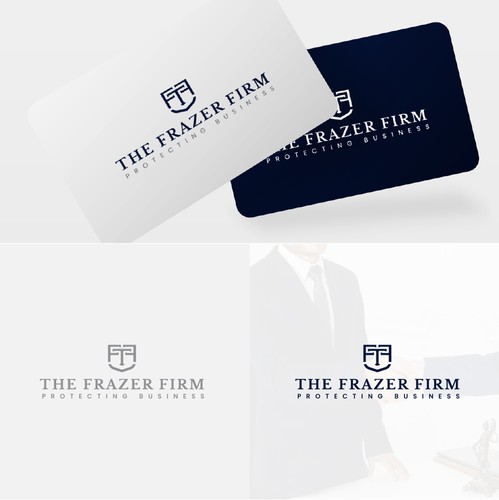 Navy design with the title 'Modern Law Firm logo'