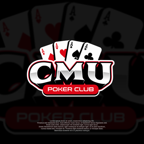 Playing card design with the title 'Concept for CMU poker club'