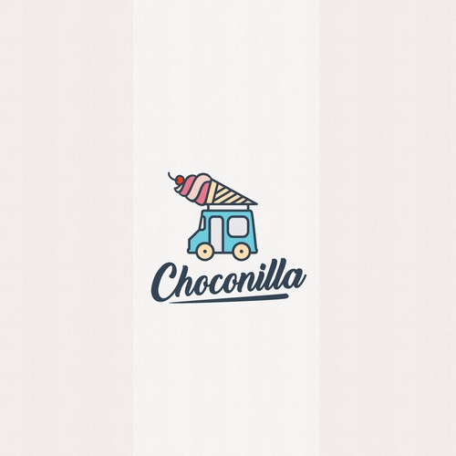 Food truck design with the title 'Logo design for an ice cream truck '