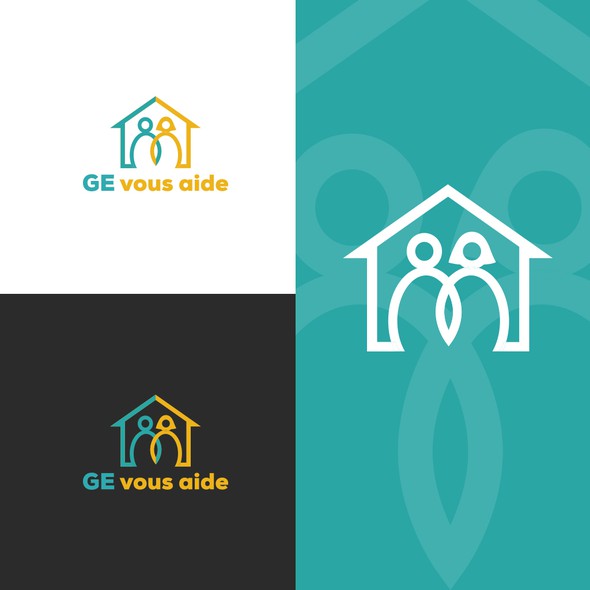 Home care logo with the title 'Logo for GE vous aide'