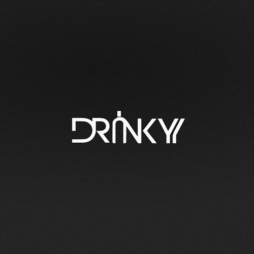Bottle logo with the title 'Drinkyy'