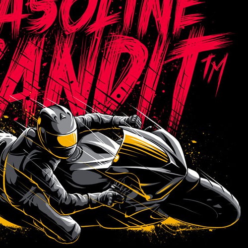 Racing t-shirt with the title '+++Shirt Design for Racer/Biker/Tuner "GASOLINE BANDIT"+++'