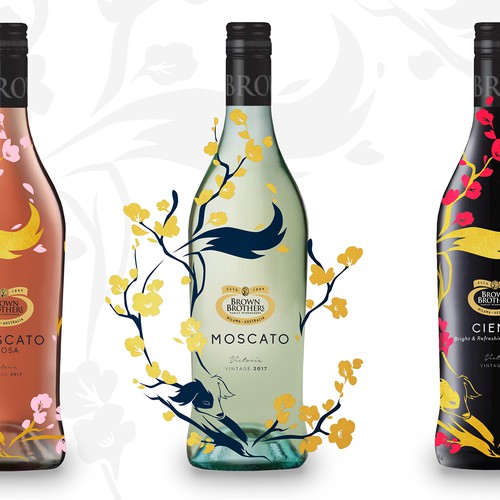 Wine packaging with the title 'Wine Bottle Label Concept'