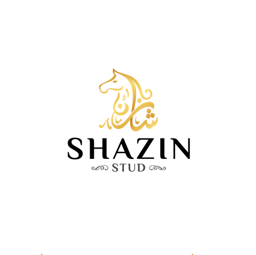 Arabic design with the title 'shazin logo'