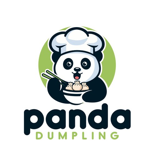 Panda logo with the title 'panda chef mascot character logo design'
