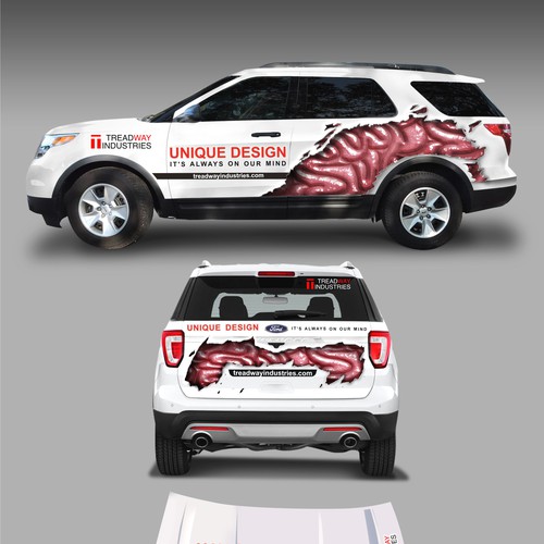 Creative design with the title 'UNIQUE DESIGN TREADWAY INDUSTRIES'