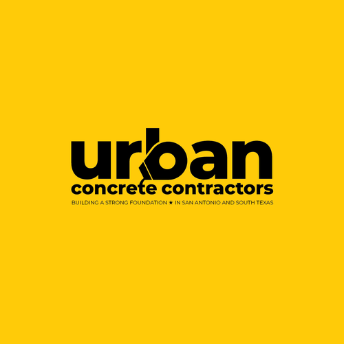 Texas logo with the title 'Cool Concrete Contractors Concept'