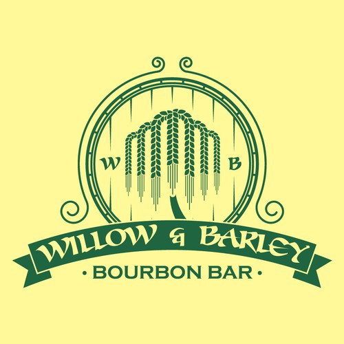 Nightclub logo with the title 'Logo de bar Willow and Barley'