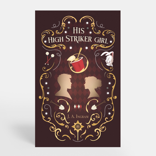 Illustrator design with the title 'Romance cover'