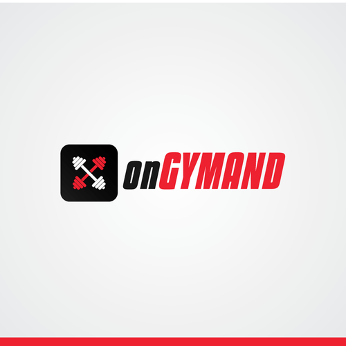 Dumbbell logo with the title 'Logo for a Fitness App'