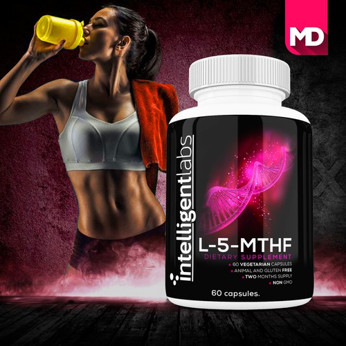 Supplement label with the title 'intelligent labs '