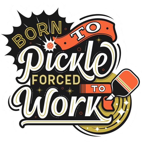 Typographic design with the title 'Pickle ball sticker design'