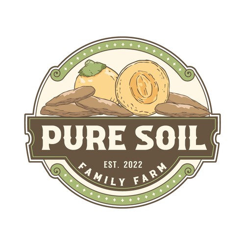 Nutritionist logo with the title 'Vintage logo for a family farm produce'