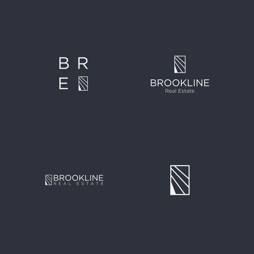 Contemporary brand with the title 'Brookline Real Estate logo. '