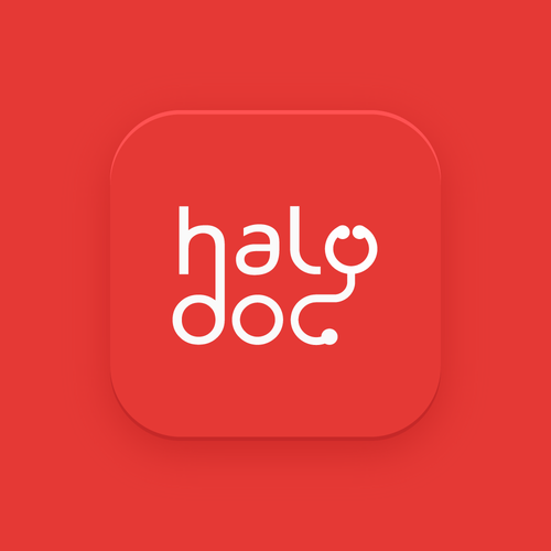 Stethoscope design with the title 'halodoc apps'