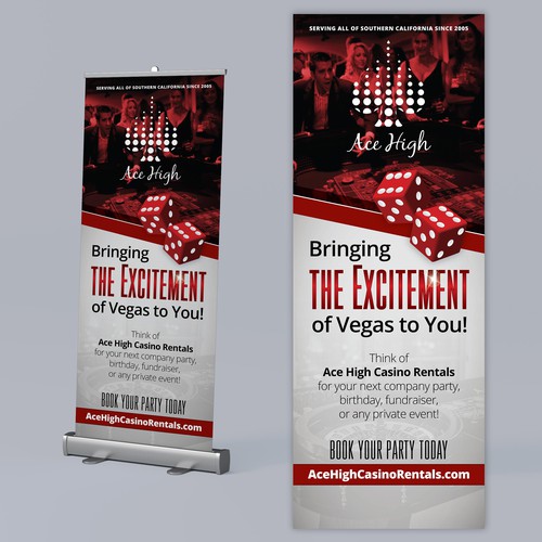 Casino design with the title 'Roll up Banner'