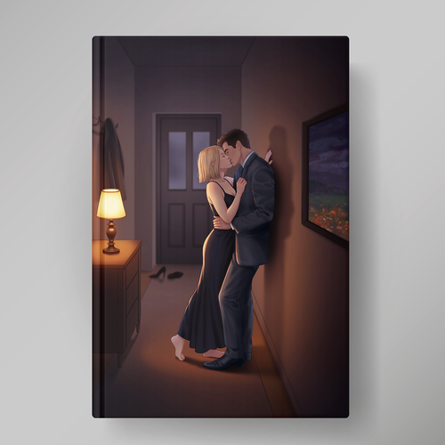 Artistic illustration with the title 'Character Art Design For Romance Novel'