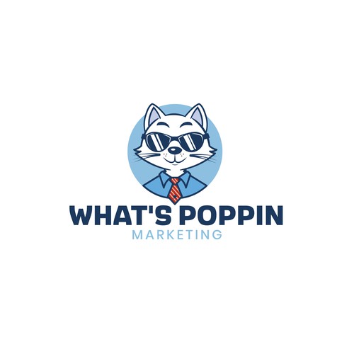 Sunglasses design with the title 'poppin marketing logo'