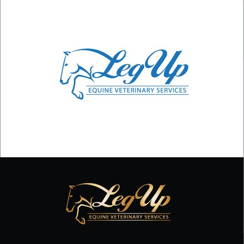 Horse design with the title 'SOLD - Logo for equine veterinary practice'