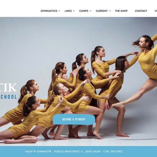 Community website with the title 'New website for Valby If Gymnastics'