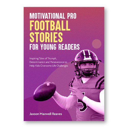 Sports book cover with the title 'Book Cover Design (Football Stories)'