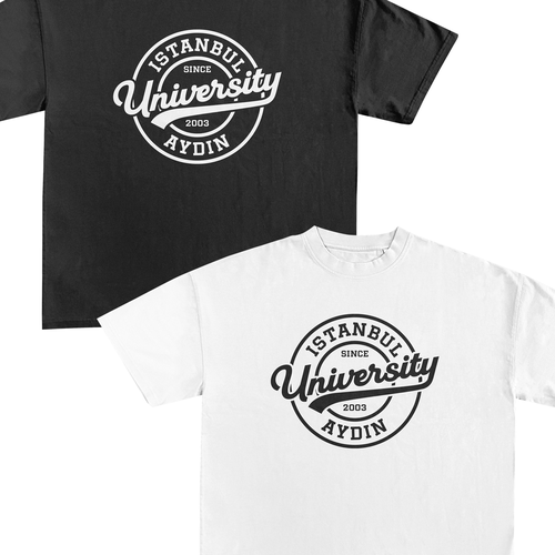 Emblem t-shirt with the title 'Vintage style design for college'