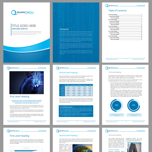White paper design with the title 'A Word Template'