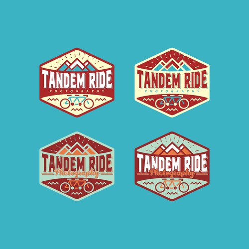 Bike shop logo with the title 'Modern vintage inspired design for Tandem Ride'