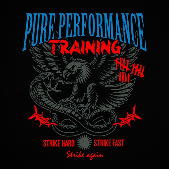 Streetwear t-shirt with the title 'Pure Performance Training'