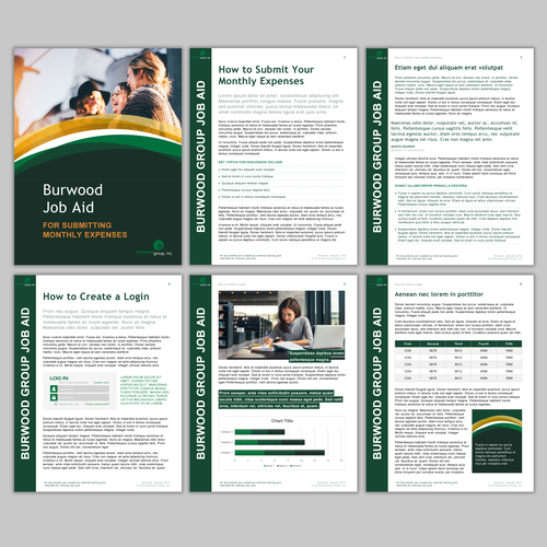 Word design with the title 'Job-aid Word Template'