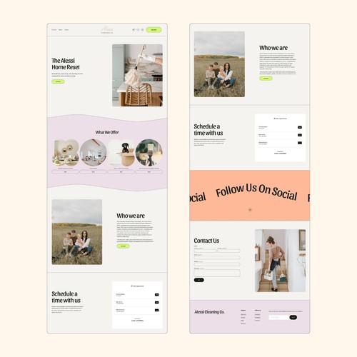 Website with the title 'Fresh Squarespace Website Design + Build for Cleaning Company'