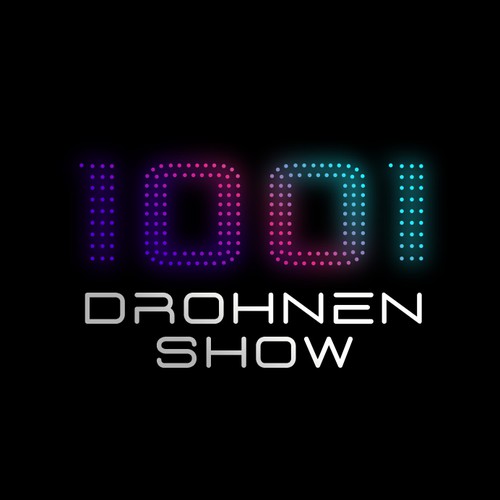 Lighting design with the title 'creative & colorful logo for drone light show start-up'