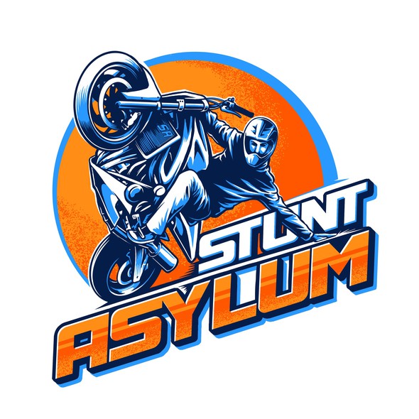 Motorcycle design with the title 'asylum'