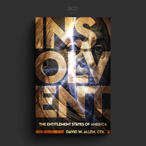 Typography book cover with the title 'Insolvent'